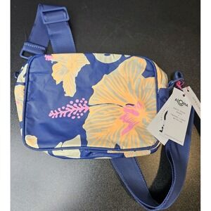 Aloha Collection Le Tour  Crossbody Bag Pape'ete by Samudra Neon Moon on Navy
